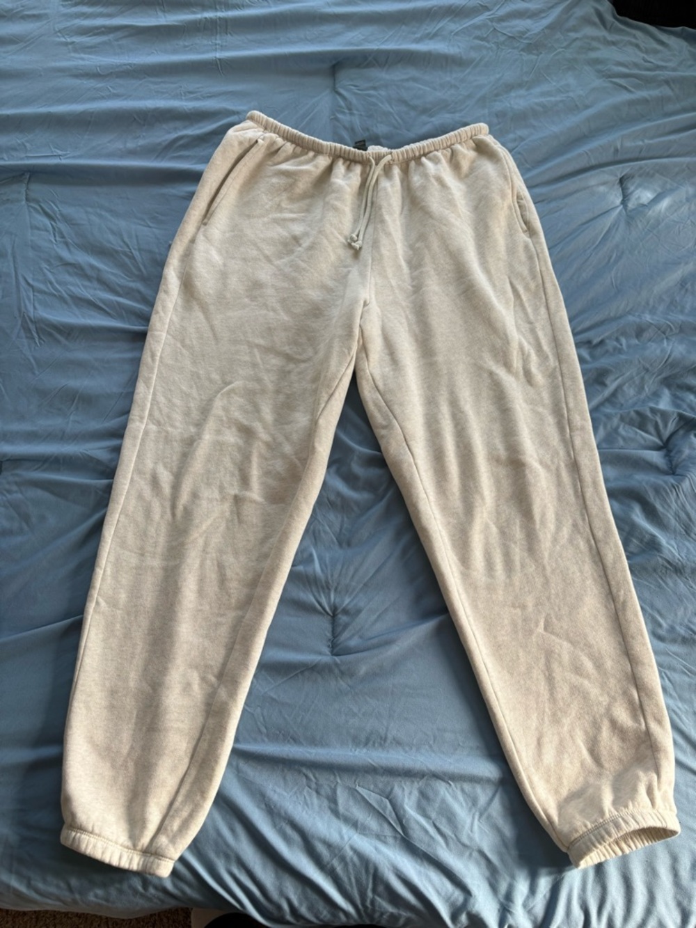 Women’s Cream Fleece Jogger Sweatpants-Wild Fable